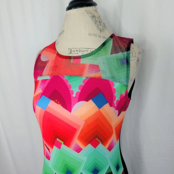 Desigual Print Dress Medium Knee Length Black - Picture 3 of 11